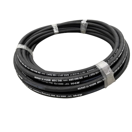 Hydrauli-Flex 1/4" SAE 100-R2 SN 2-Wire MSHA  Hydraulic Hose Hose 50Ft JR2-04-50